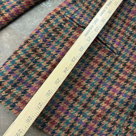 Vintage Wool Blazer Giorgio Sant Angelo Collectible Gold Women 8 Holiday Rainbow - Picture 9 of 9